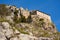 Hermitage of Sant`Onofrio in Morrone perched on the mountain