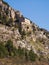 Hermitage of Sant`Onofrio in Morrone perched on the mountain