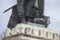 Hernan Cortes Monument. Aztec idols under his feet. Medellin, Extremadura