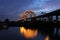 Hernando De Soto Bridge at night in Memphis Tennessee