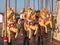 Herne Bay pier, carousel horses in the evening sunshine