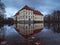 Herne, Germany 28.12.2020 - A medieval water castle surrounded by a moat today used as a museum. Struenkede Castle