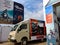 hero bike displyed on marketing van at outside the showroom in India January 2020