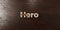 Hero - grungy wooden headline on Maple - 3D rendered royalty free stock image