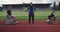 Hero portrait shot of disabled sport people whit female trainer wearing hijab after training on athletics sports track.