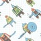 Hero seamless pattern.