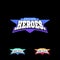 Heroes or Superhero sport text logo.