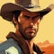 Heroic Cowboy: Celebrity Portraits In Hd 2d Game Art