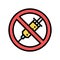 heroin drug syringe addiction color icon vector illustration
