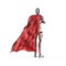 Heroine cyborg with red cloak