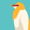 Heron head vector illustration flat style profile