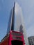 Heron Tower and red London bus, City of London