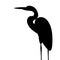 Heron vector illustration black silhouette profile