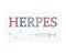 Herpes word on checkered paper sheet