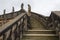 Herrenhausen grand cascade staircase statues overcast cloudy