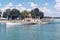 Herreninsel - AUG 2013 - GERMANY - Tourist boat on the Chiemsee lake - Herrenchiemsee