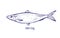 Herring, Atlantic ocean fish drawn in retro style. Retro engraved sea marine saltwater animal, side view. Clupea