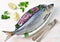 Herring with red onion, lime and parsley