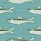 Herring seamless pattern.Vector fish background