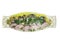 Herring sliced with lemon onion and greens