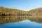 Hertel Lake in Quebec with Autumn colors