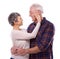 Hes my one and only. Studio shot of an affectionate elderly couple isolated on white.