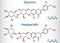 Hesperidin, diosmin, flavonoid molecule. Flavanone glycoside, drugs for treatment of venous disease. Structural chemical formula