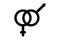 hetero flat icon valentines day symbol black glyph sign artwork