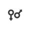 Hetero sexual orientation vector icon