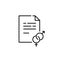 Heterosexual couple marriage certificate. Legal relationship. Pixel perfect, editable stroke line icon