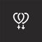 heterosexual icon. Filled heterosexual icon for website design and mobile, app development. heterosexual icon from filled gender