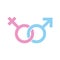 Heterosexual pair gender sign vector icon