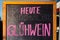 Heute Gluehwein Sign Traditional German Christmas Beverage Sign