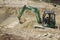 HEVIZ, HUNGARY - AUG, 2013: Bulldozer, Excavator Digging