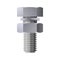 Hex bolt with nut and washer in realistic style