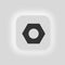 Hex nut icon. Web setting symbol. Sign metalware vector neumorphism