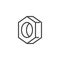 Hex nut line icon