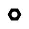 and hex nut solid icon, build repair