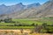 Hex river Valley with grape vines and Hex Mountains in background South Africa