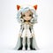 Hexa Anime Doll: Mischievous Feline With White Hair And Cape