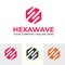 Hexa Wave logo for music industry. Easy to edit music logo. illustration vector file logo