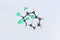 Hexabromocyclododecane molecule, isolated molecular model. 3D rendering
