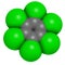 Hexachlorobenzene (perchlorobenzene, HCB) banned fungicide molecule. Persistent Organic Pollutant and probable human carcinogen