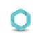 Hexagon - Branding blue color hexagon vector logo concept illustration. Design element