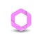 Hexagon - Branding pink color hexagon vector logo concept illustration. Design element