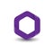 Hexagon - Branding purple color hexagon vector logo concept illustration. Design element