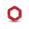 Hexagon - Branding Red color hexagon vector logo concept illustration. Design element
