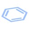 Hexagon chemistry formula icon, isometric style