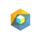 hexagon color and box color logo