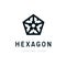 Hexagon corporate logo design. Business company template identity element. Trendy symbol sign for branding.